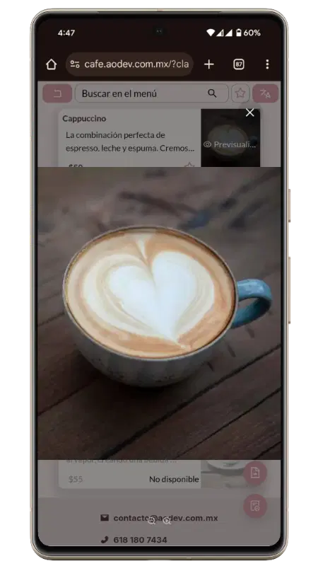 Foto con promoción