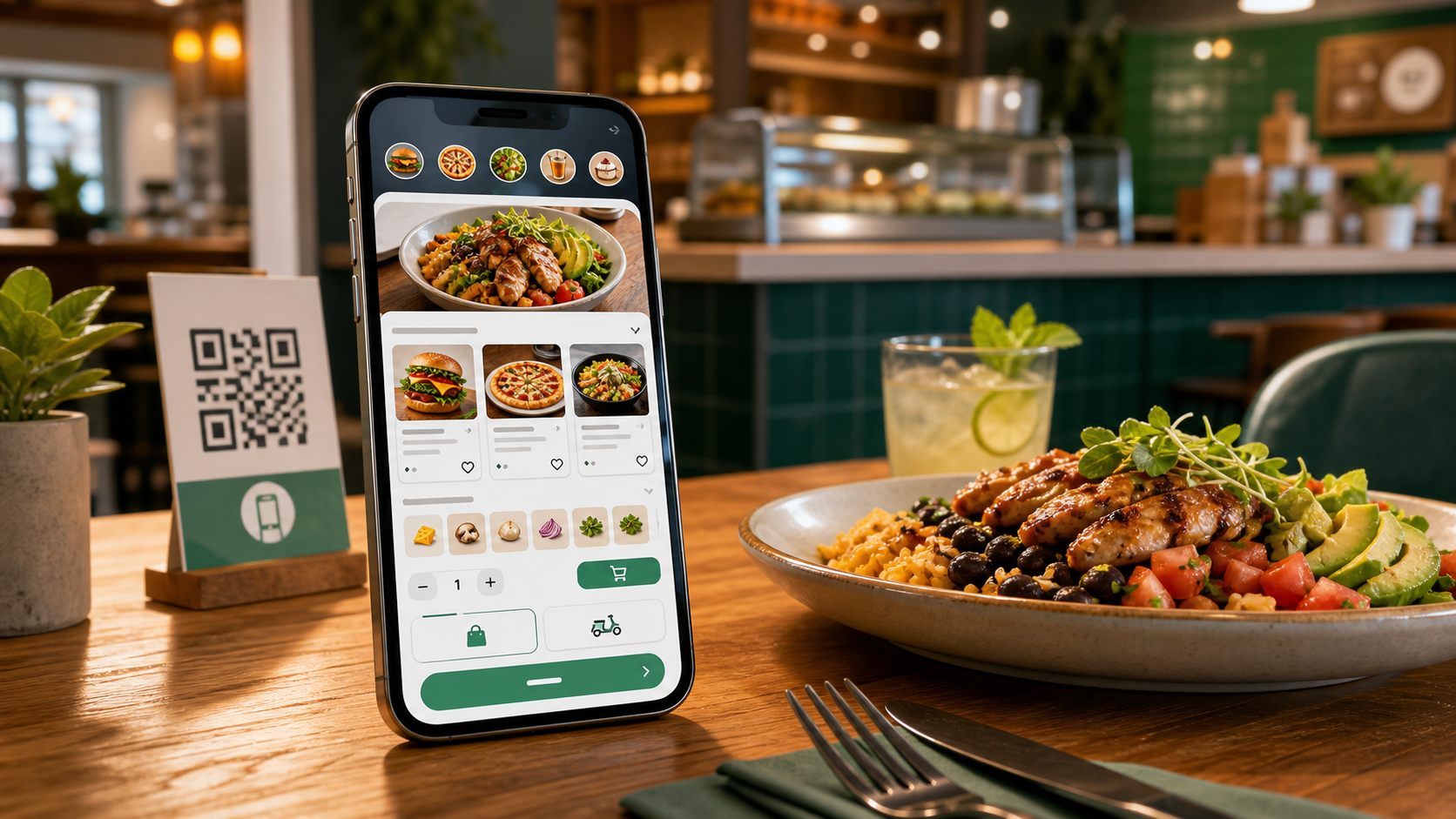 Menú digital interactivo para restaurantes con pedidos en línea